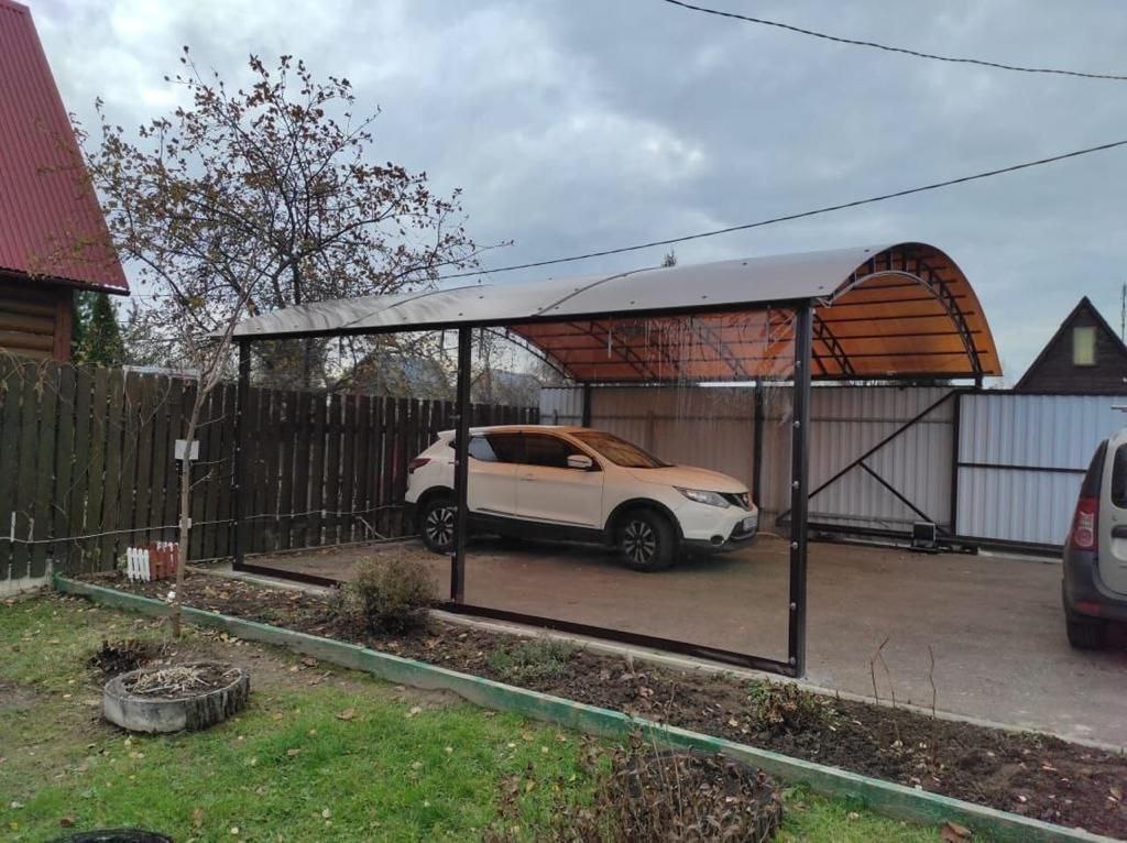 Прозрачные шторы ПВХ для навеса под автомобиль в Сараях